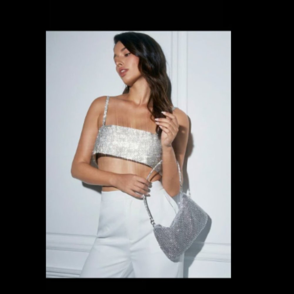 Rhinestone crop top